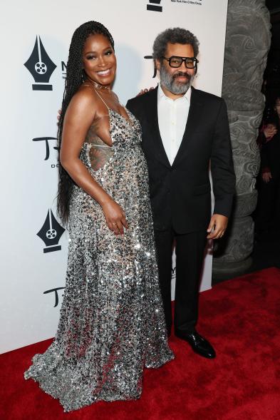 Keke Palmer and Jordan Peele on the red carpet.