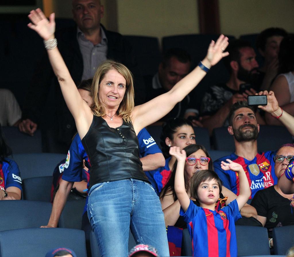 Pique's mother, Montserrat Bernabeu (above), may have upset Shakira by letting her son's new gal pal sunbathe topless by her pool.