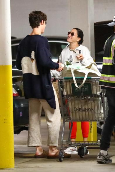 Dr. Jocelyne Miranda and Shawn Mendes grocery shopping.