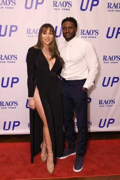 Reggie Bush and Lilit Avagyan at the Rao's pop-up in Scottsdale