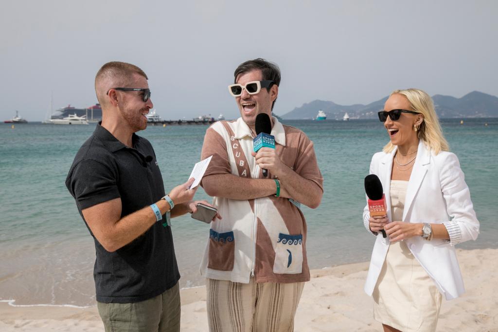 Nastia Liukin in conversation with Evan Real And Daniel Murphy at Sport Beach.