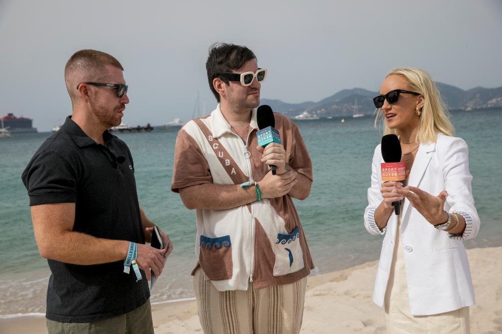 Nastia Liukin in conversation with Evan Real And Daniel Murphy at Sport Beach.