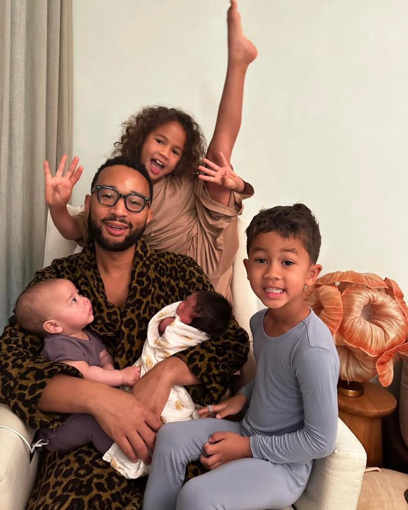 John Legend with his kids.