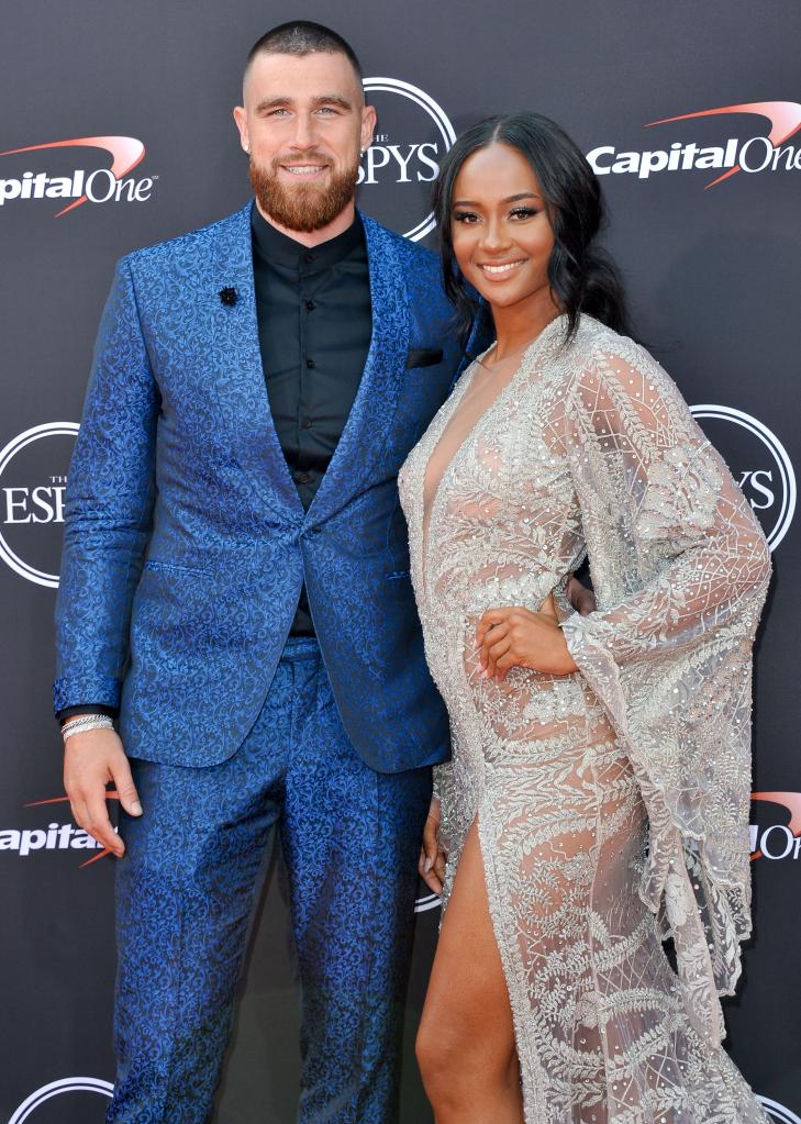 Travis Kelce and Kayla Nicole at an event. 