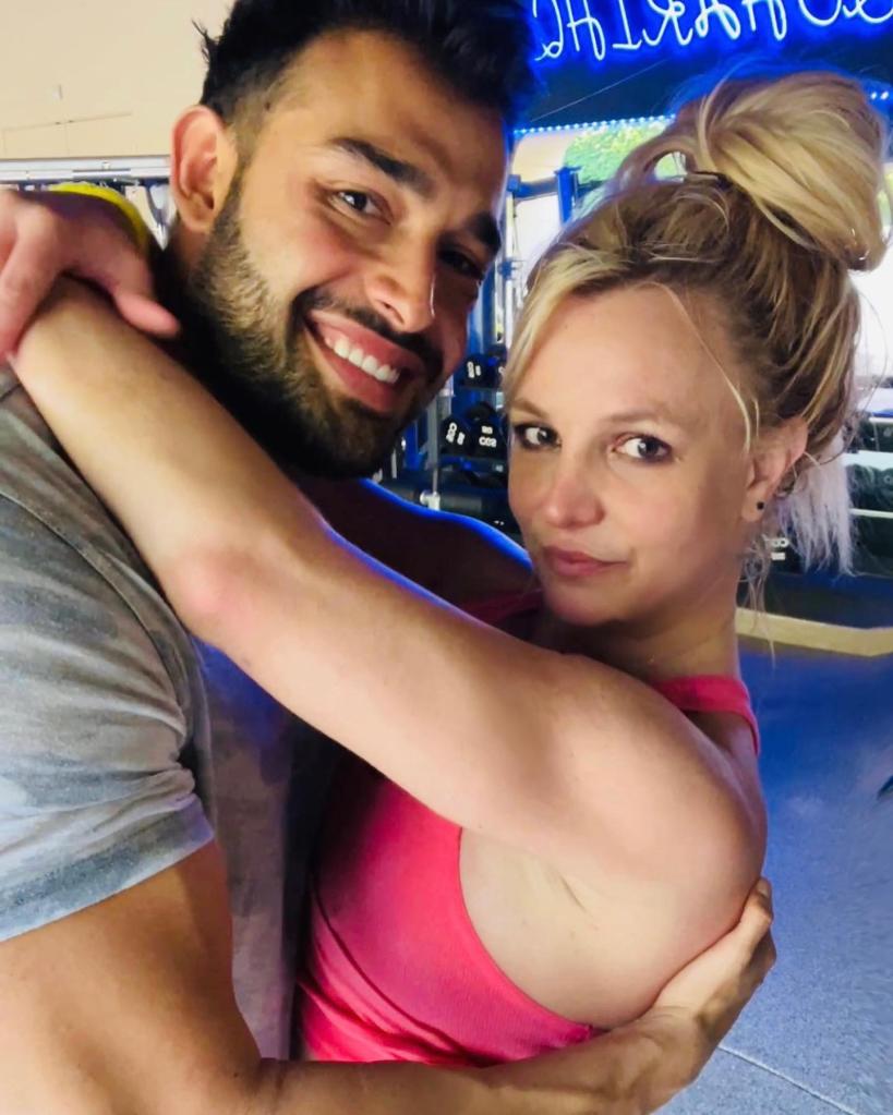 Sam Asghari and Britney Spears.