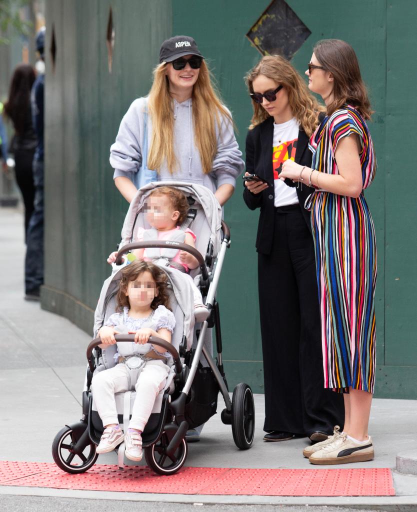 Sophie Turner with her kids in NYC.