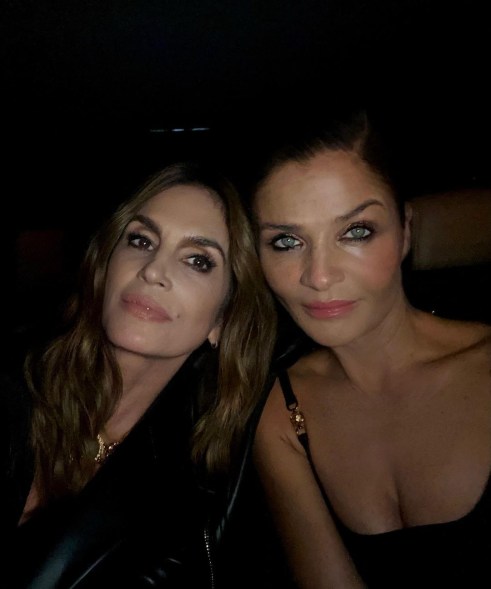 Cindy Crawford and Helena Christensen selfie