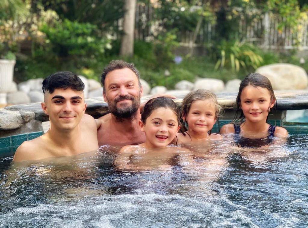 Brian Austin Green with kids Kassius, Noah, Bodhi and Journey