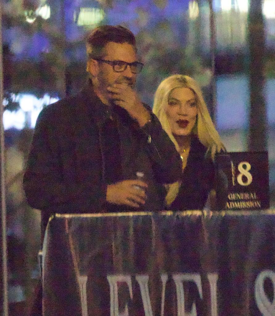 Tori Spelling with Ryan Cramer.