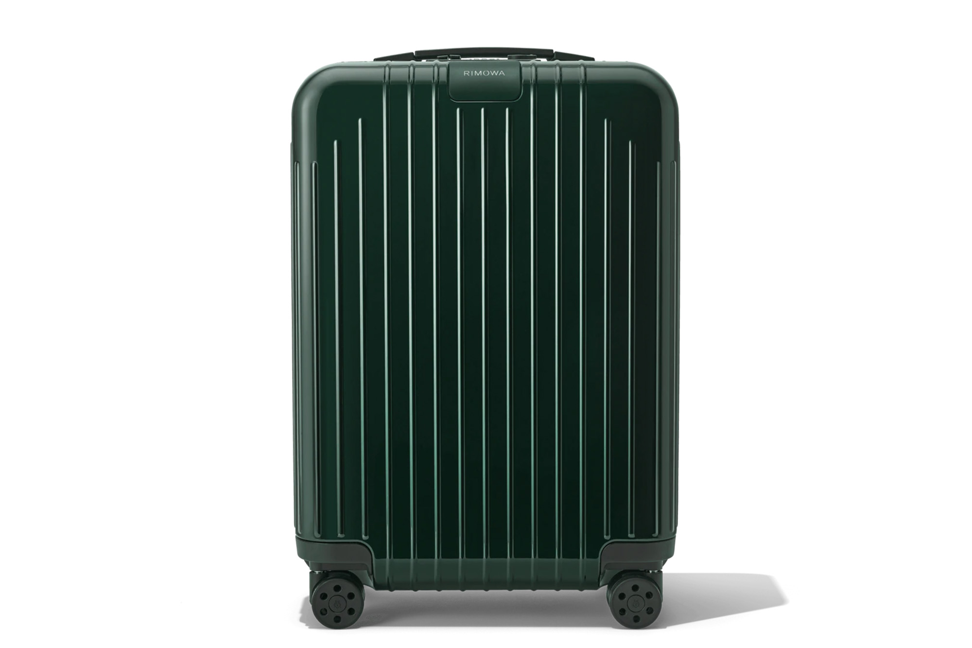 A green suitcase