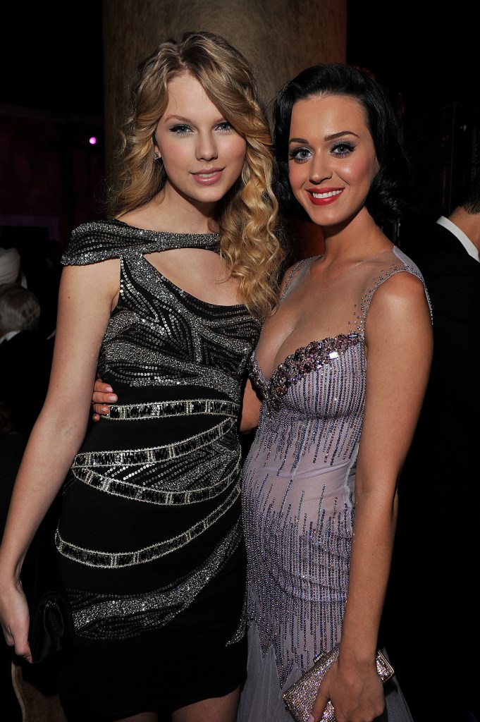 Katy Perry and Taylor Swift at an event. 