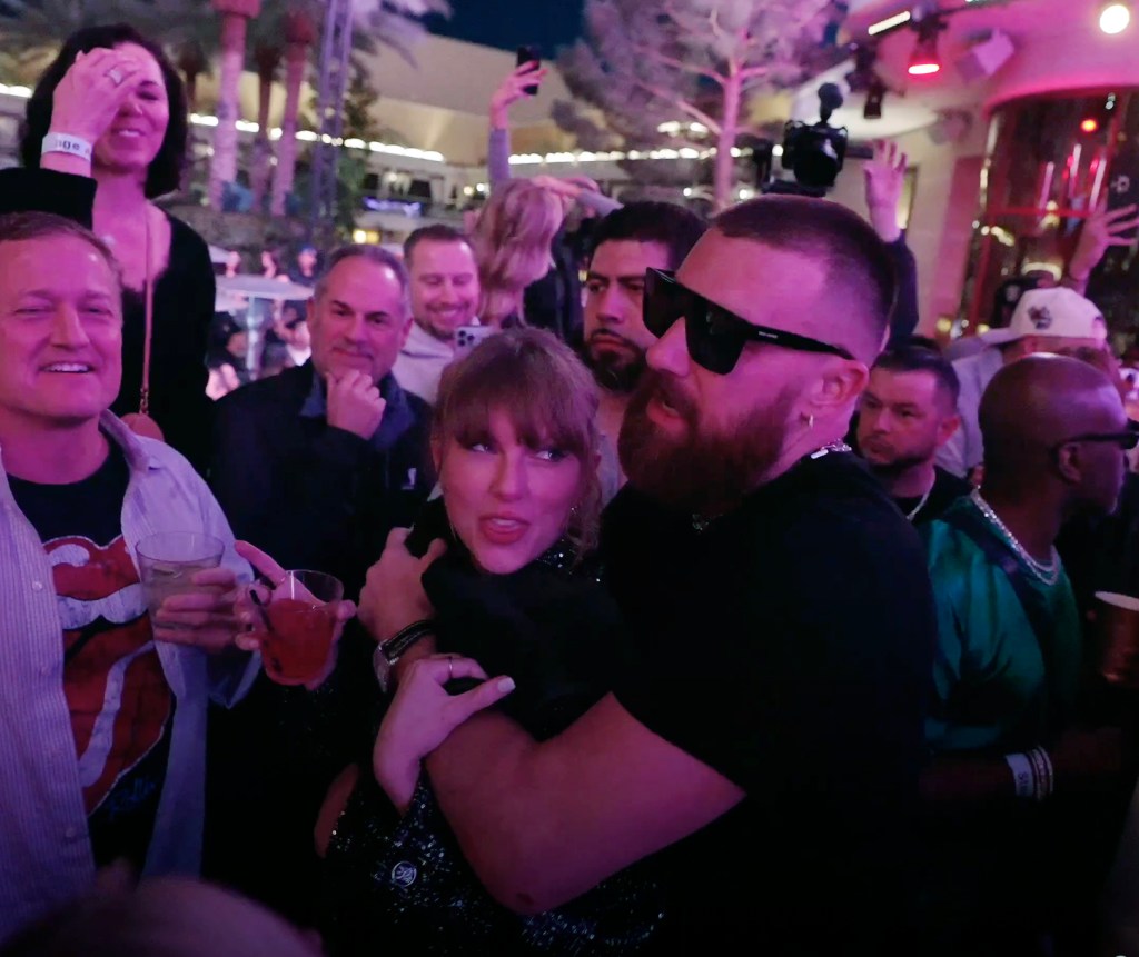 travis kelce and taylor swift at chiefs super bowl 2024 afterparty