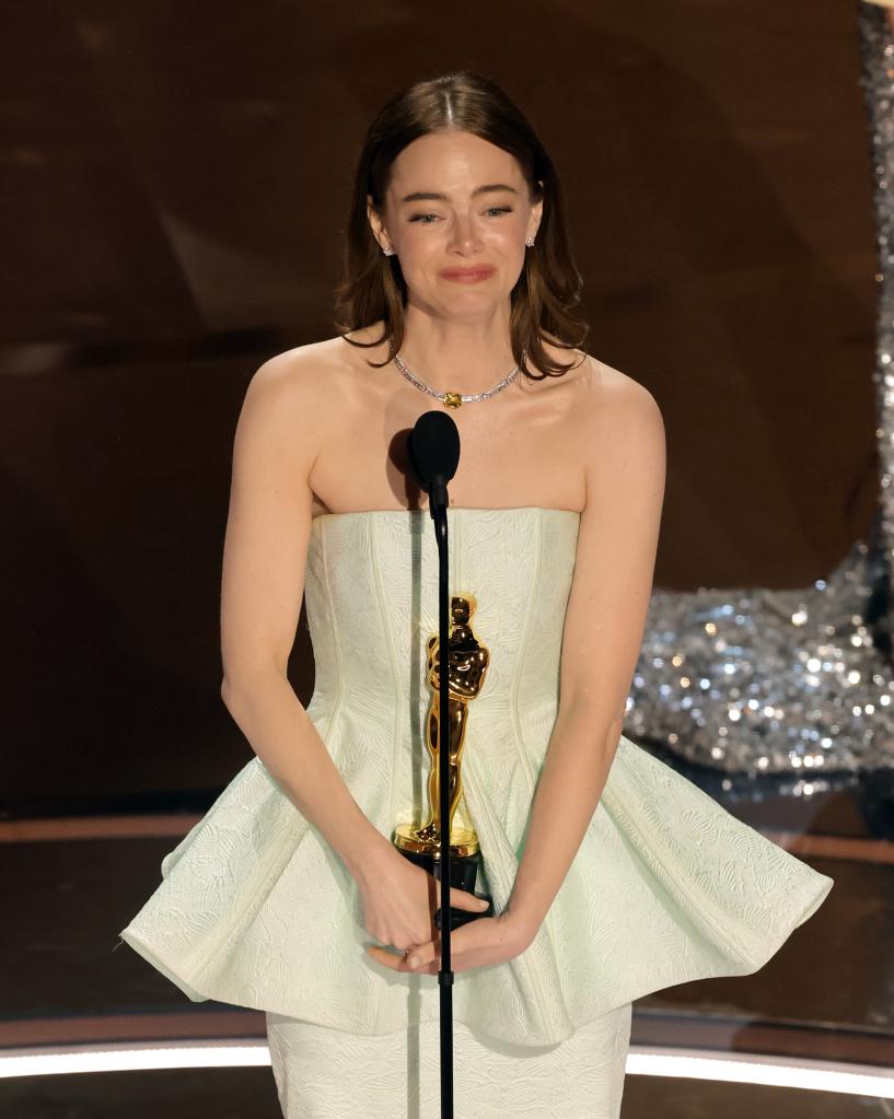 Emma Stone with her Oscar