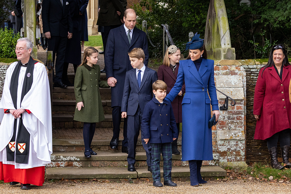 Kate Middleton with her family at the Christmas church service. 