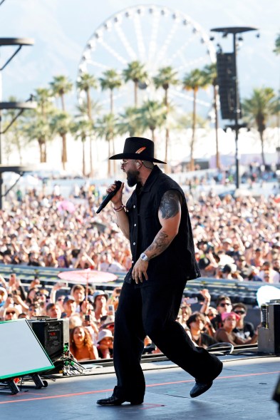 Carin León performs at the Coachella Stage during the 2024 Coachella Valley Music and Arts Festival at Empire Polo Club on April 21, 2024