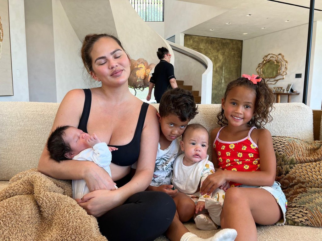 Chrissy Teigen with her four kids