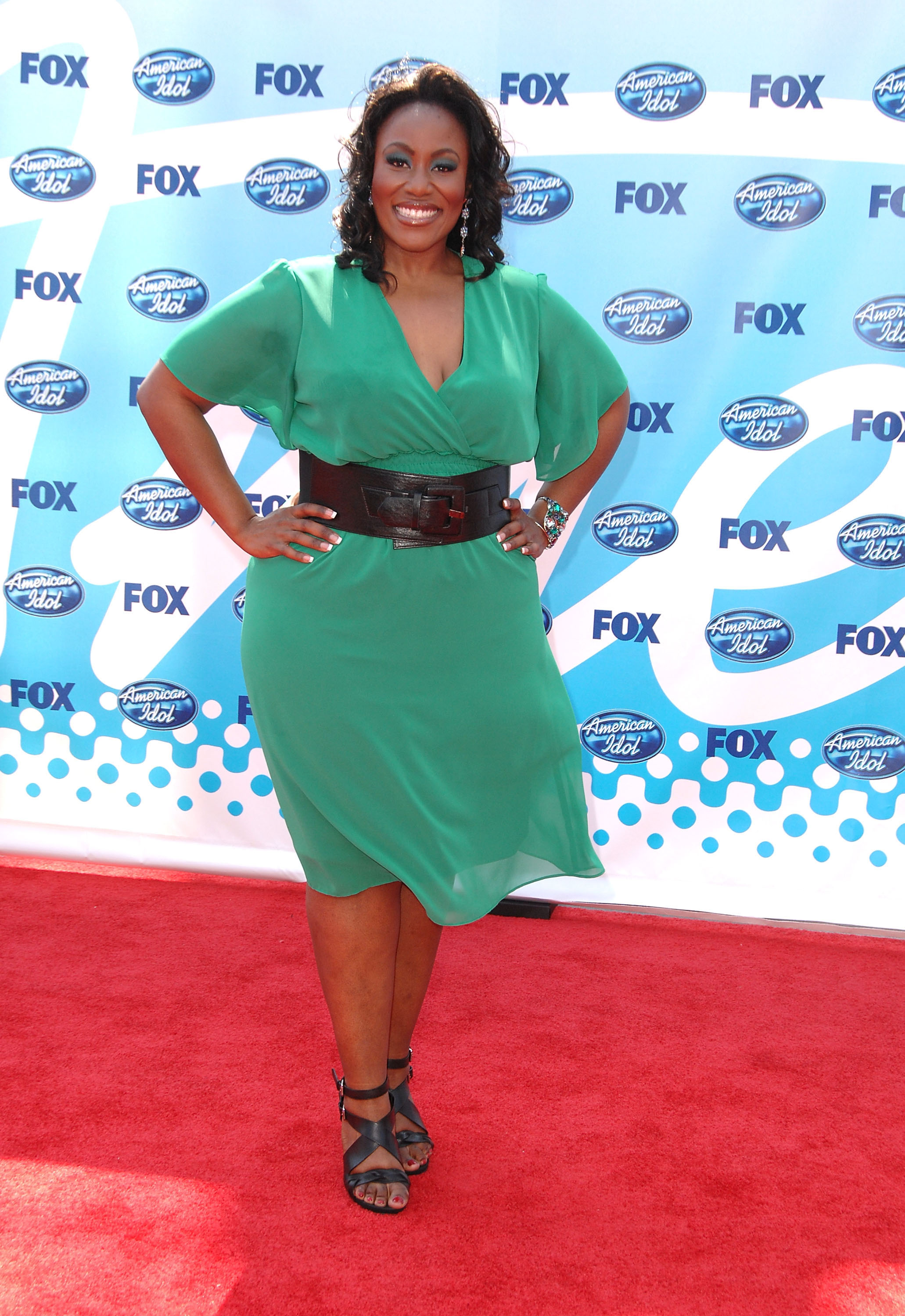 mandisa on a red carpet