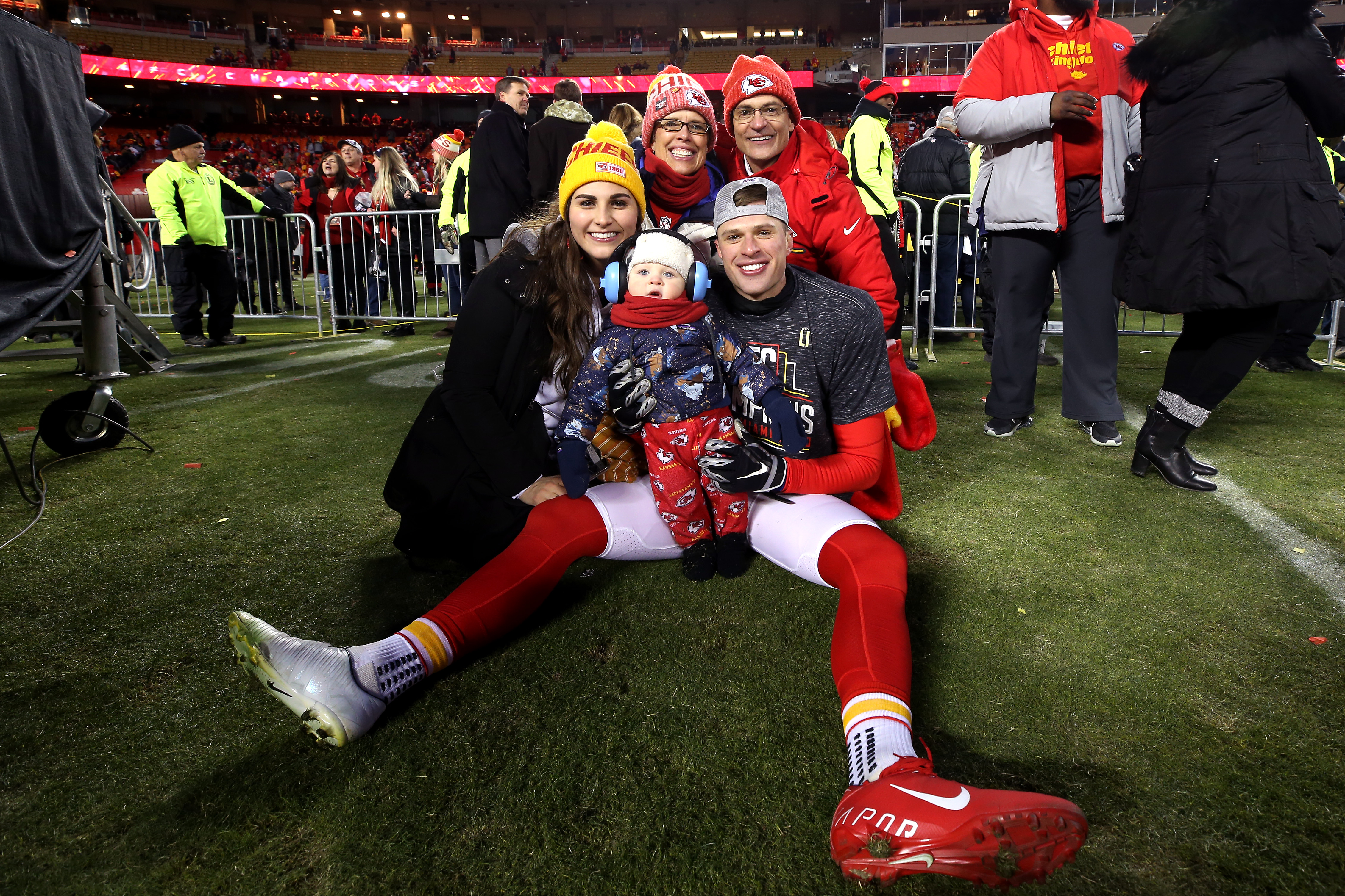 Harrison Butker with children