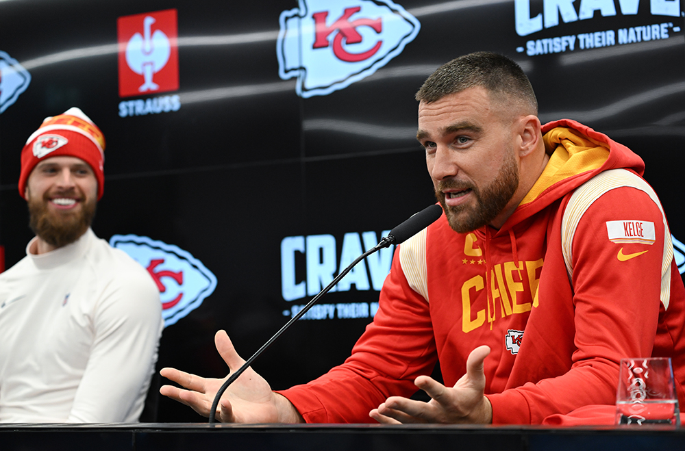 Harrison Butker and Travis Kelce