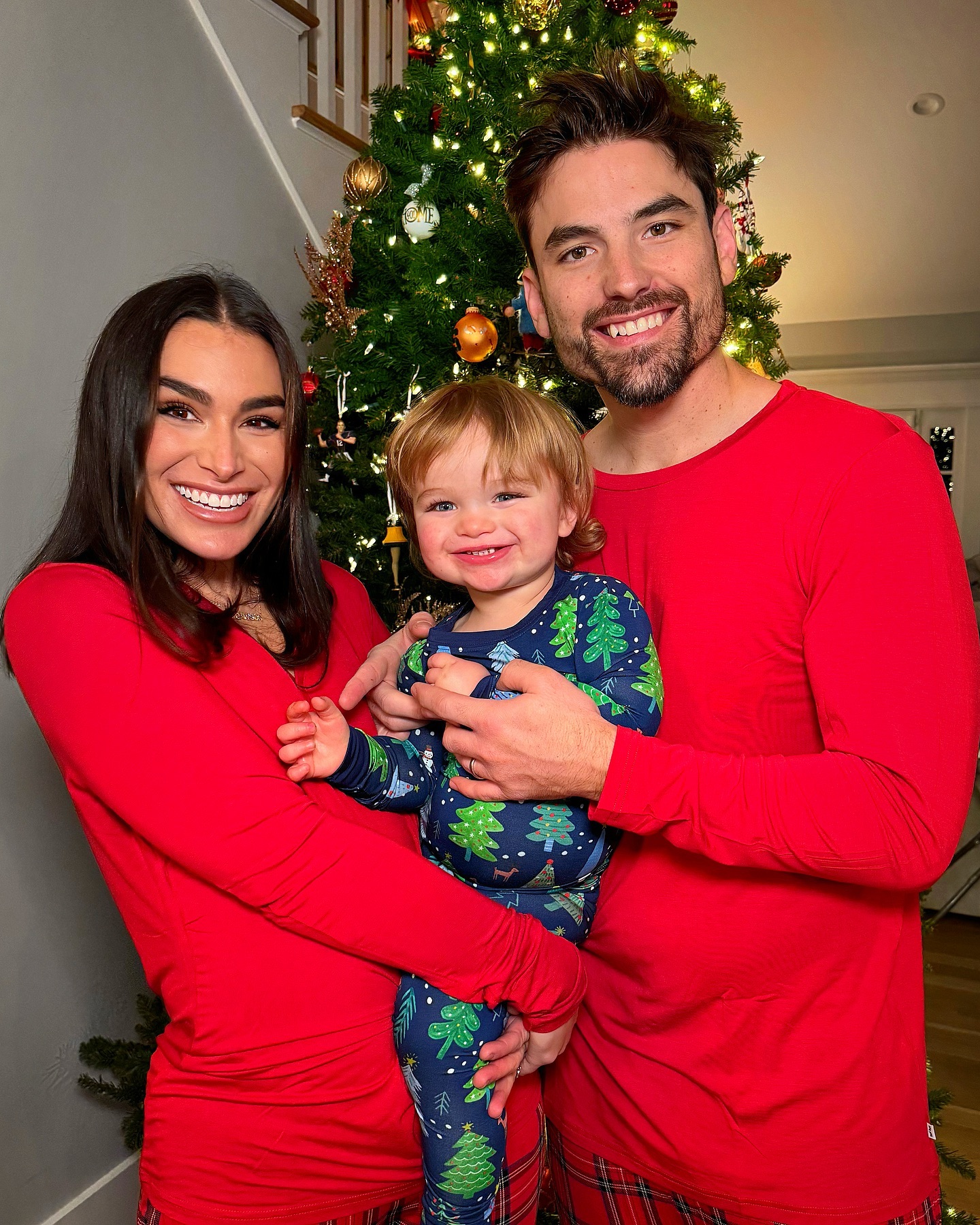 Ashley Iaconetti and Jared Haibon with their first child.