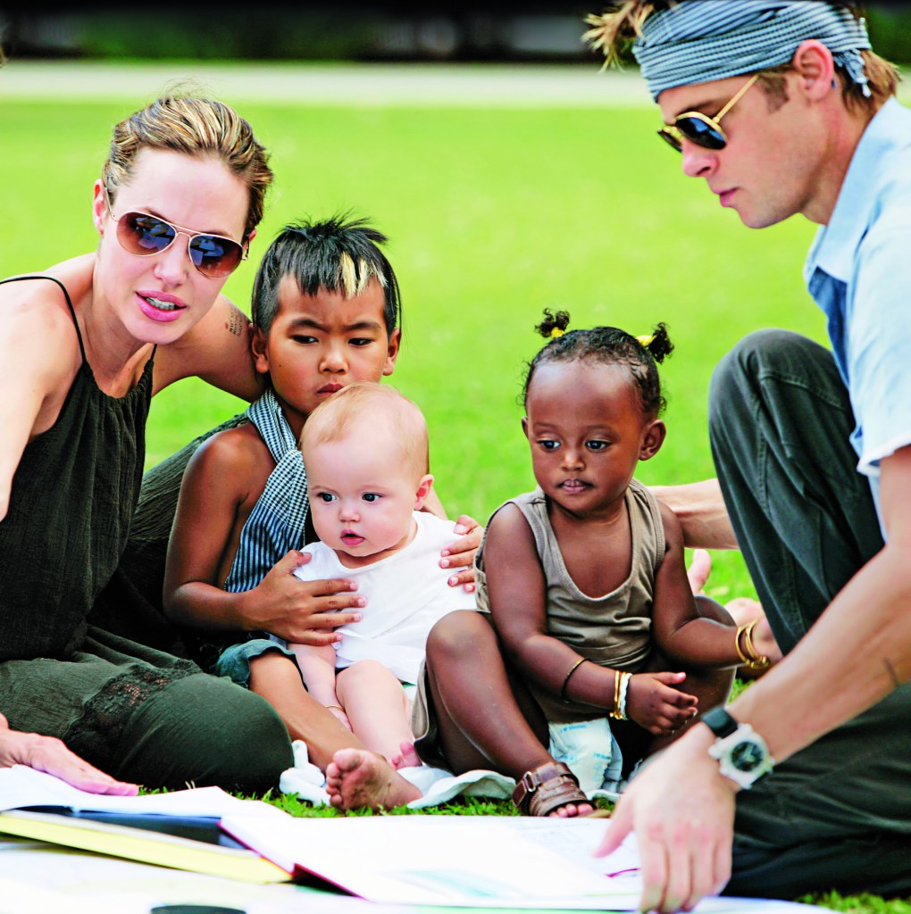 Angelina Jolie, Brad Pitt and kids