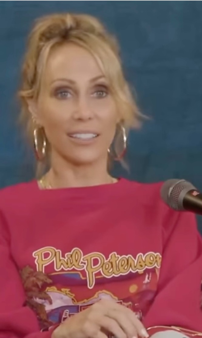 Tish Cyrus on a podcast.