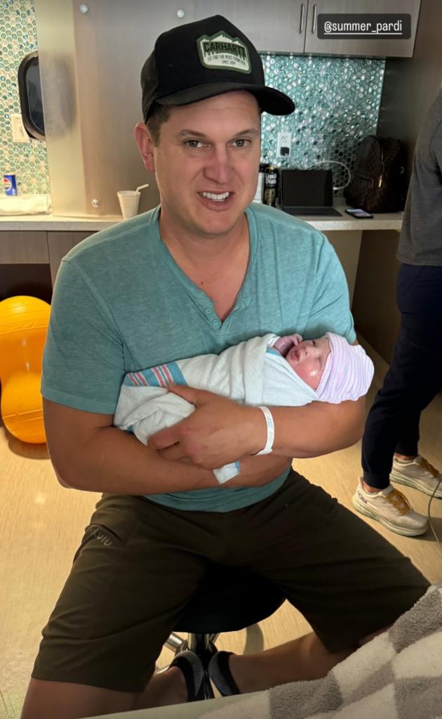 Jon Pardi with newborn baby 