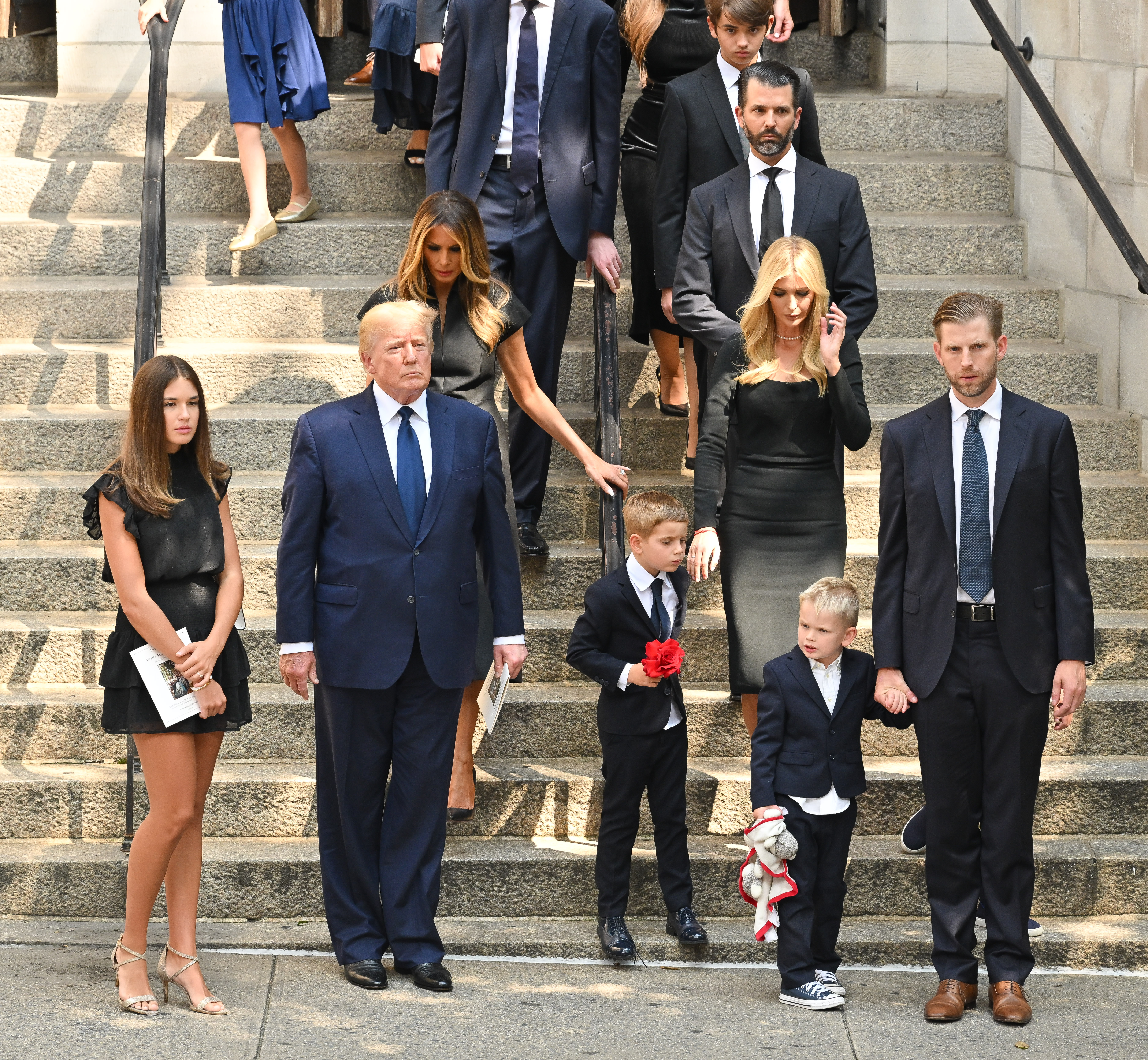 Donald Trump, Melania Trump, Donald Trump Jr., Ivanka Trump, Eric Trump and kids