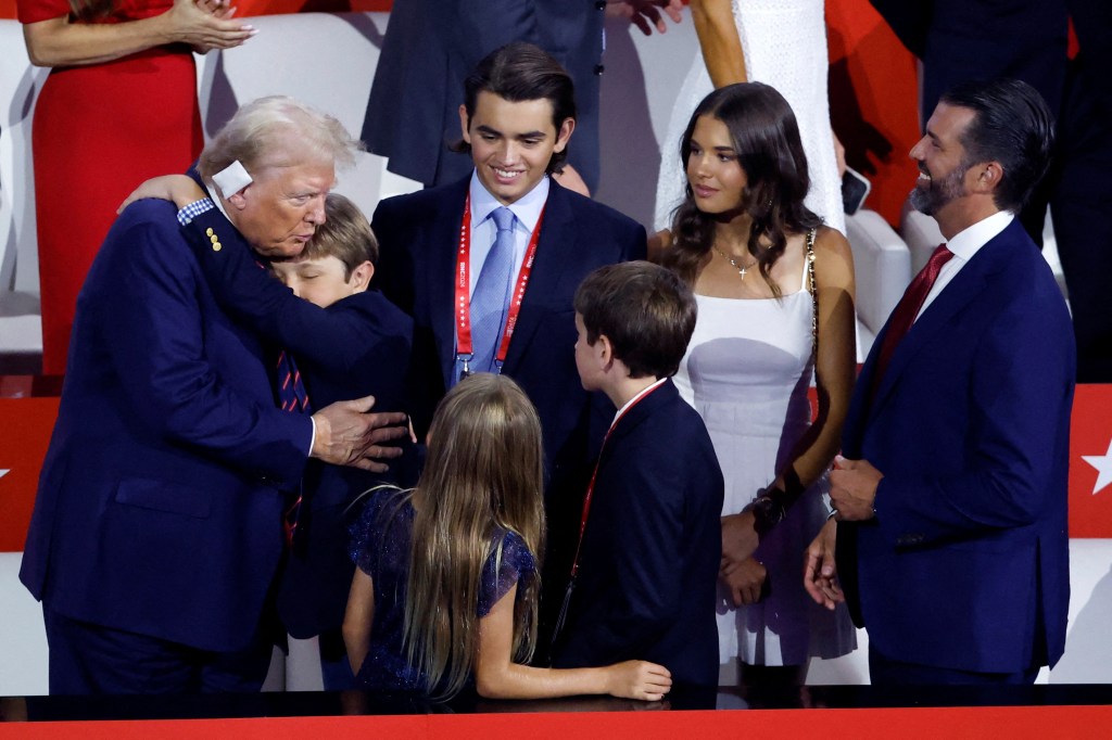 Donald Trump Jr. and his kids with Donald Trump