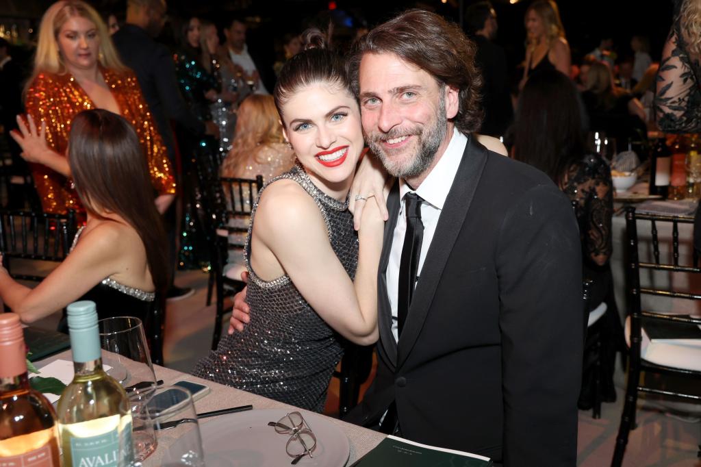 Alexandra Daddario and Andrew Form in November 2022 at Baby2Baby Gala