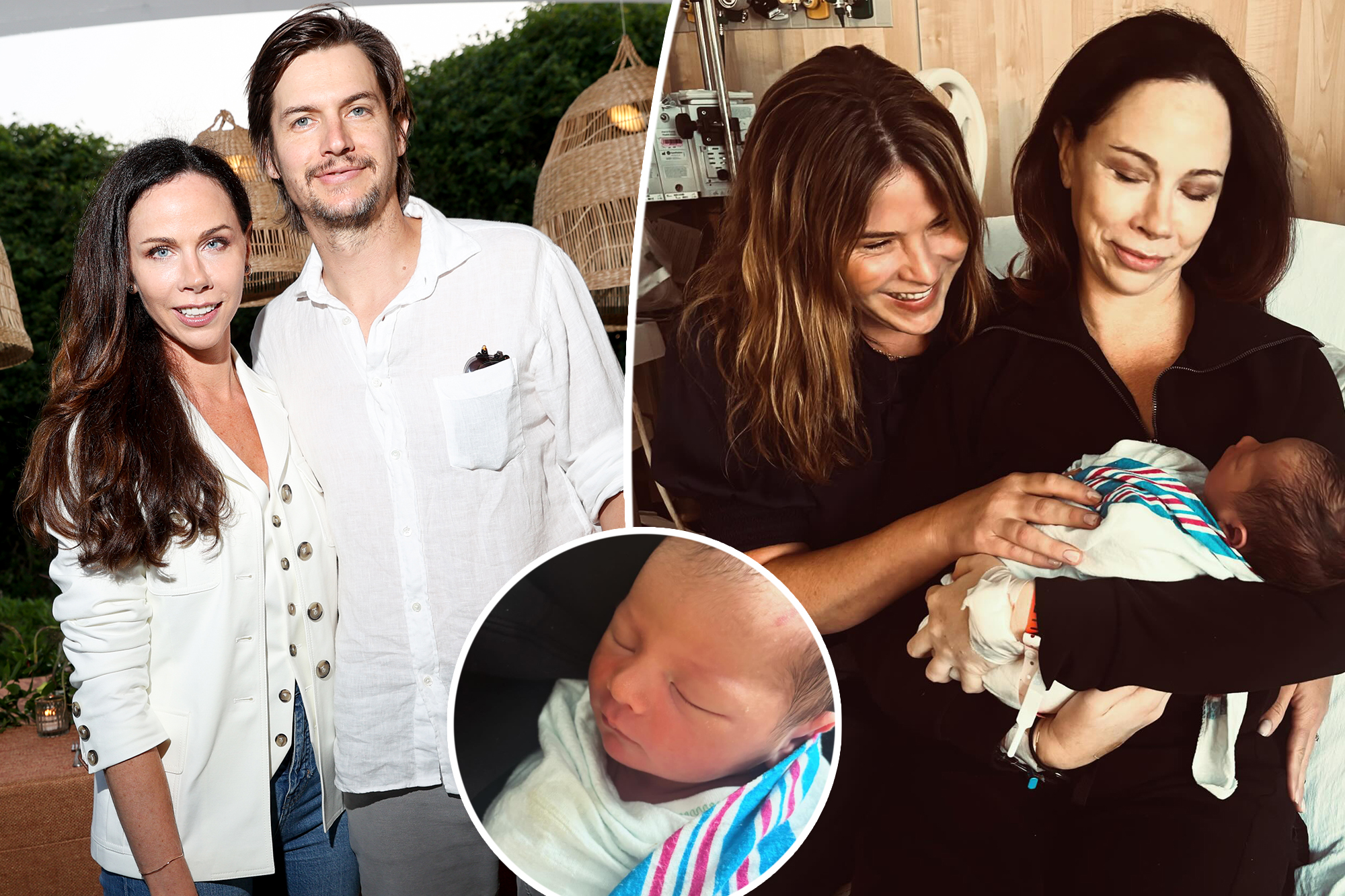 A split photo of Barbara Bush and Craig Coyne and Jenna Bush Hager with Barbara Bush and a small photo of Barbara Bush's son