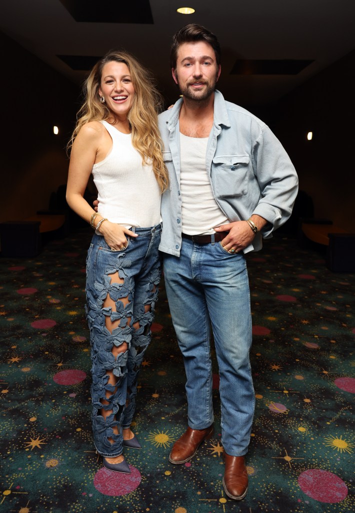 Blake Lively and Brandon Sklenar at Texas "It Ends With Us" screening on June 15