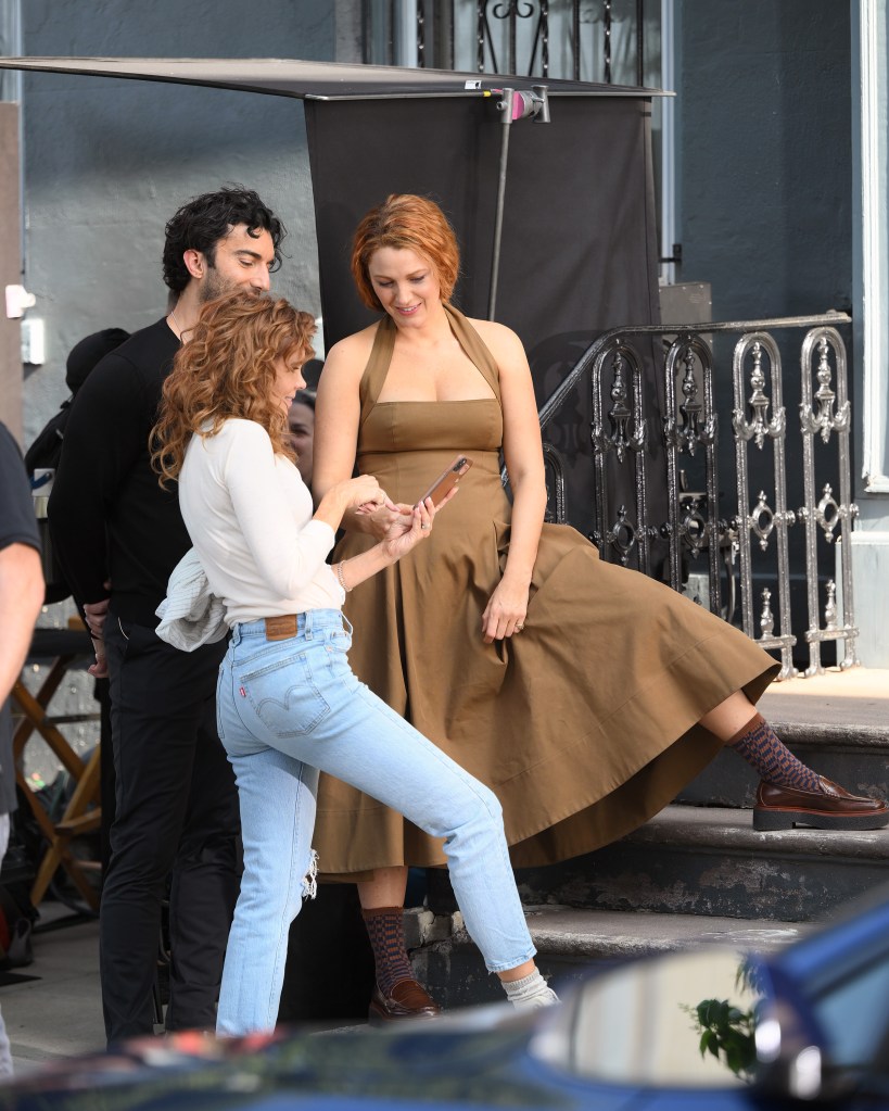 Blake Lively and Justin Baldoni film "It Ends With Us" in January 2024