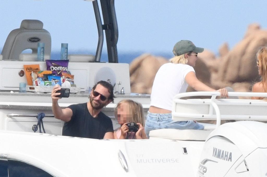 Bradley Cooper and Gigi Hadid on a boat in Italy