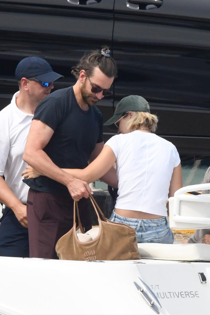 Bradley Cooper and Gigi Hadid on a boat in Italy