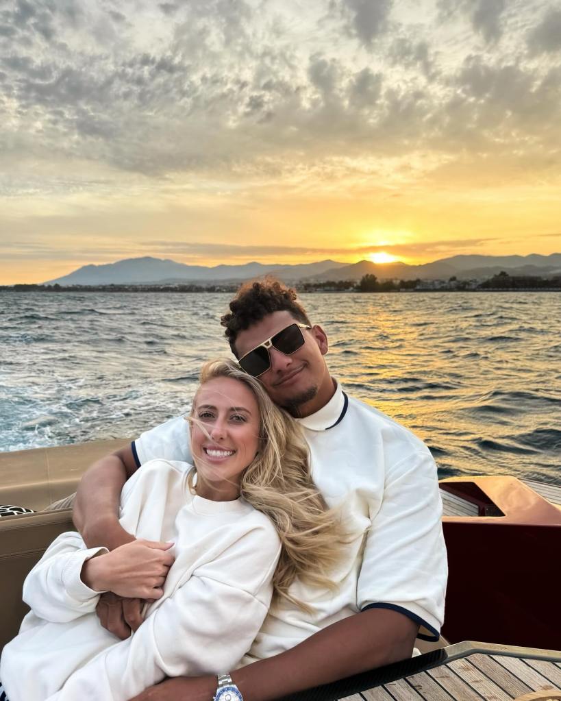 Patrick Mahomes and Brittany Mahomes in Instagram photo