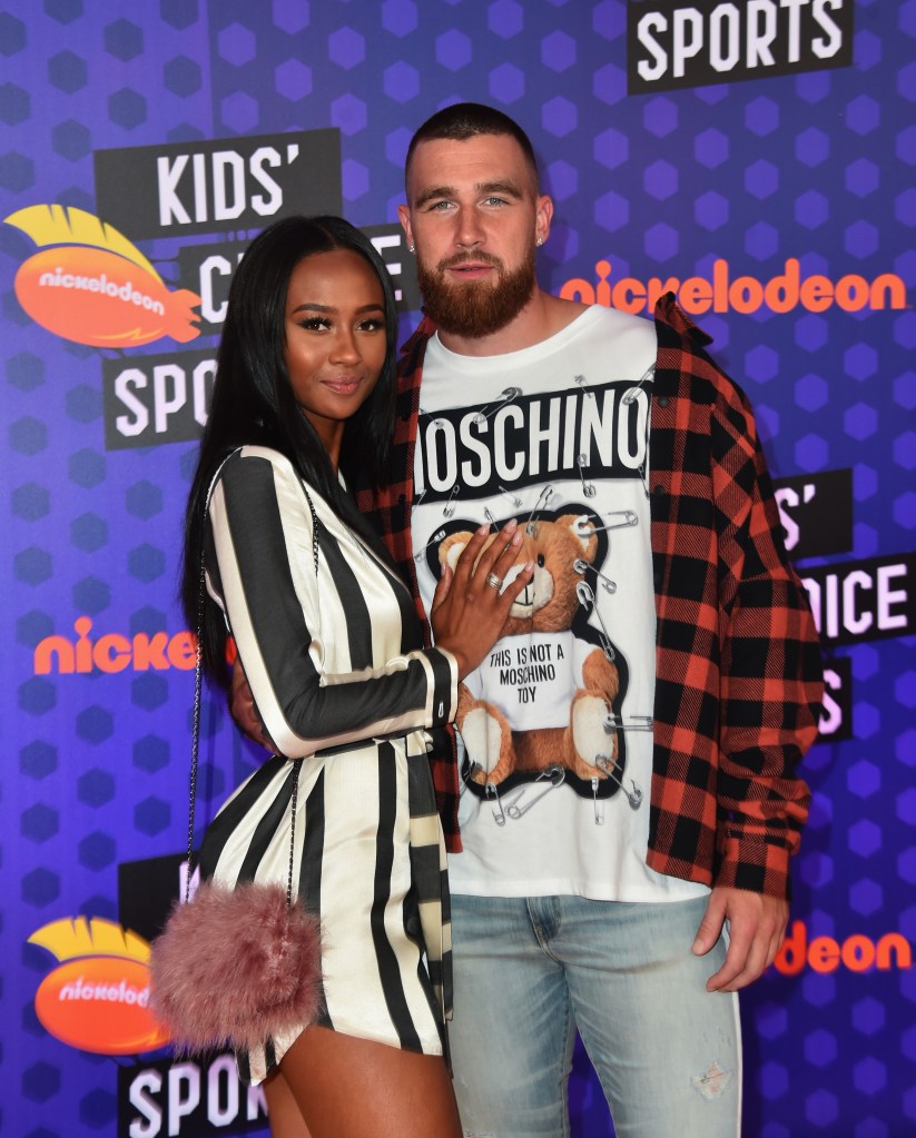 Kayla Nicole and Travis Kelce at July 2018 Kids' Choice Awards