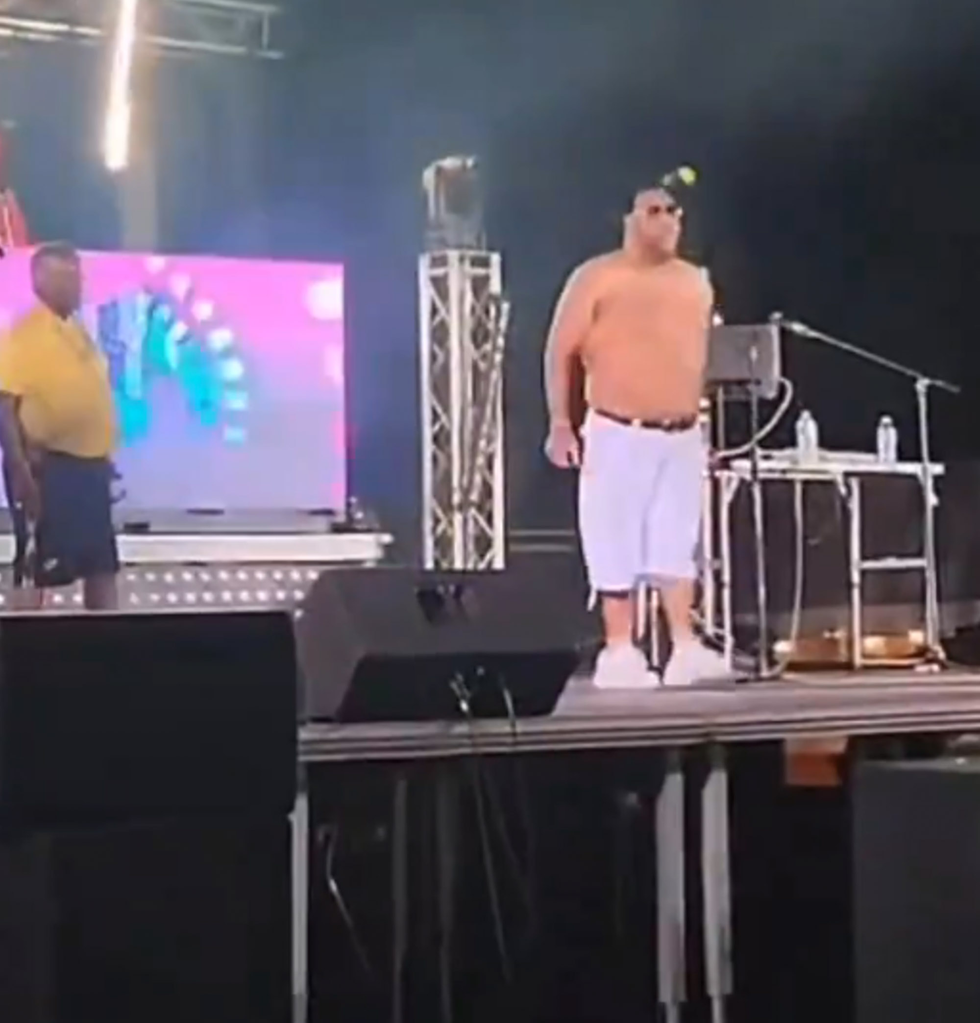 Fatman Scoop onstage.