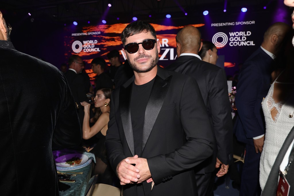 Zac Efron at the amfAR Gala in Venice on Sept. 1, 2024. 