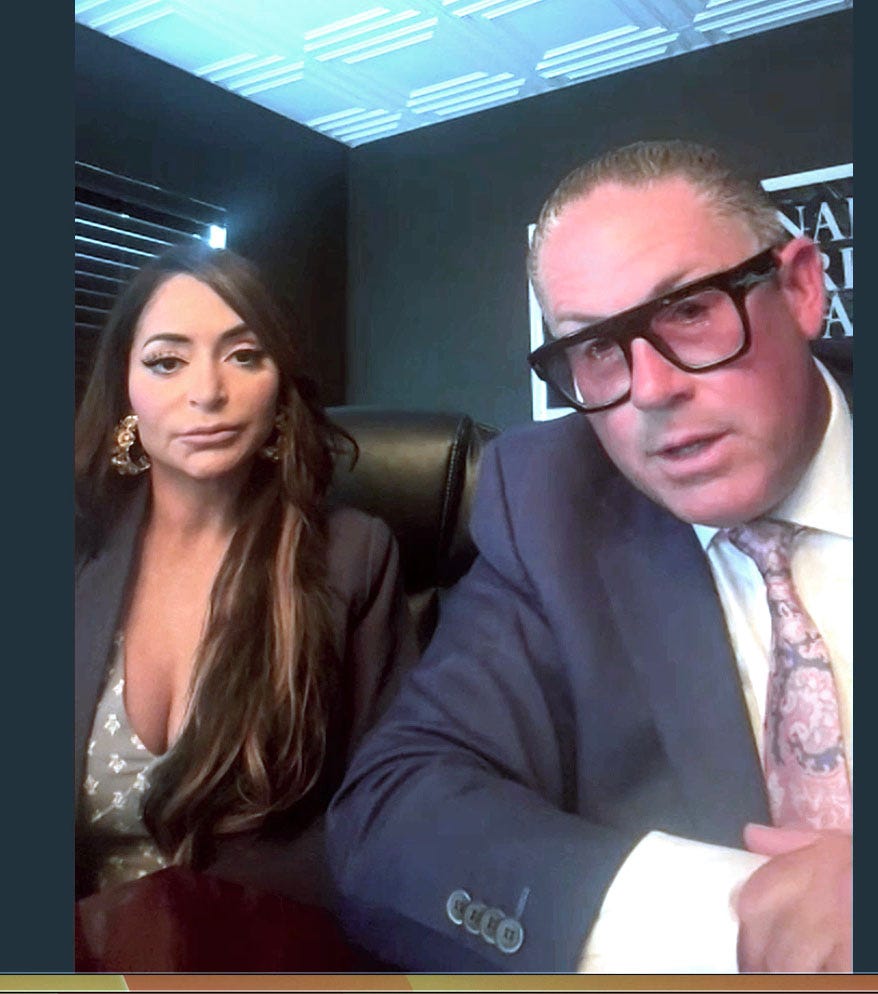 Angelina Pivarnick with her lawyer.