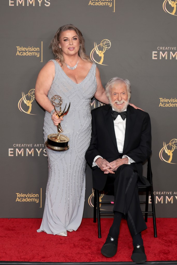 Arlene Silver and Dick Van Dyke at the 76th Creative Arts Emmys.