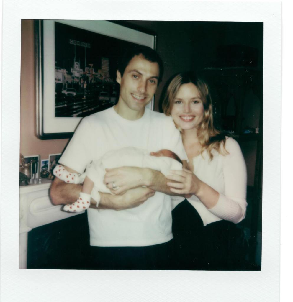 Georgia May Jagger and Cambryan Sedlick with their newborn son