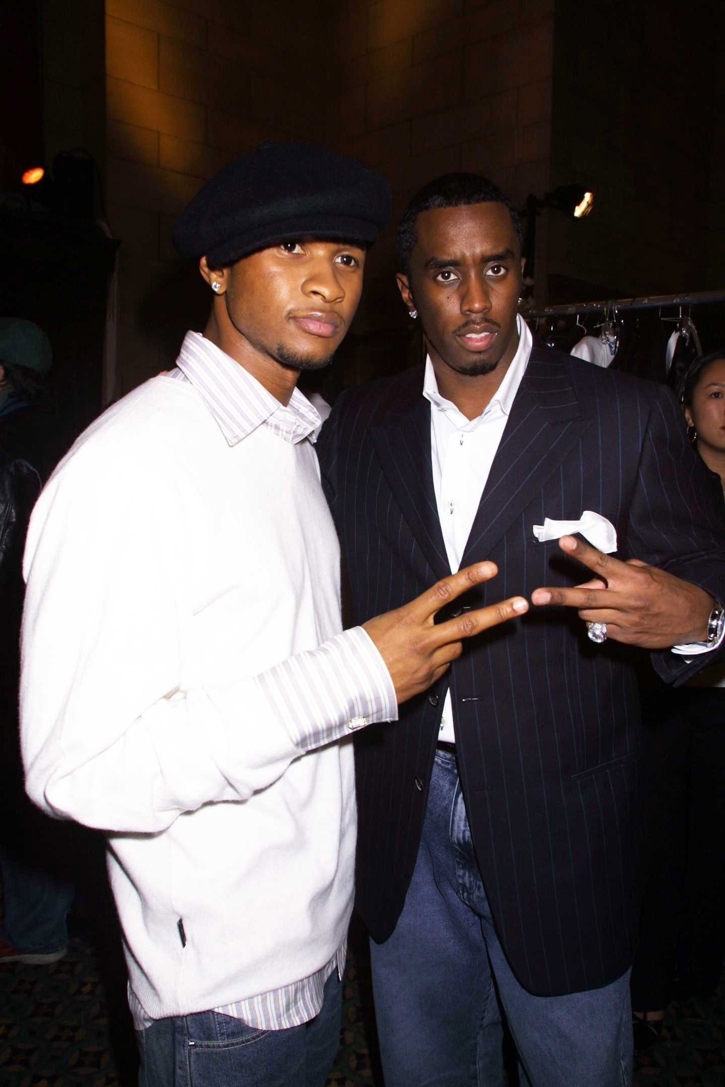 Usher and Sean "Diddy" Combs together