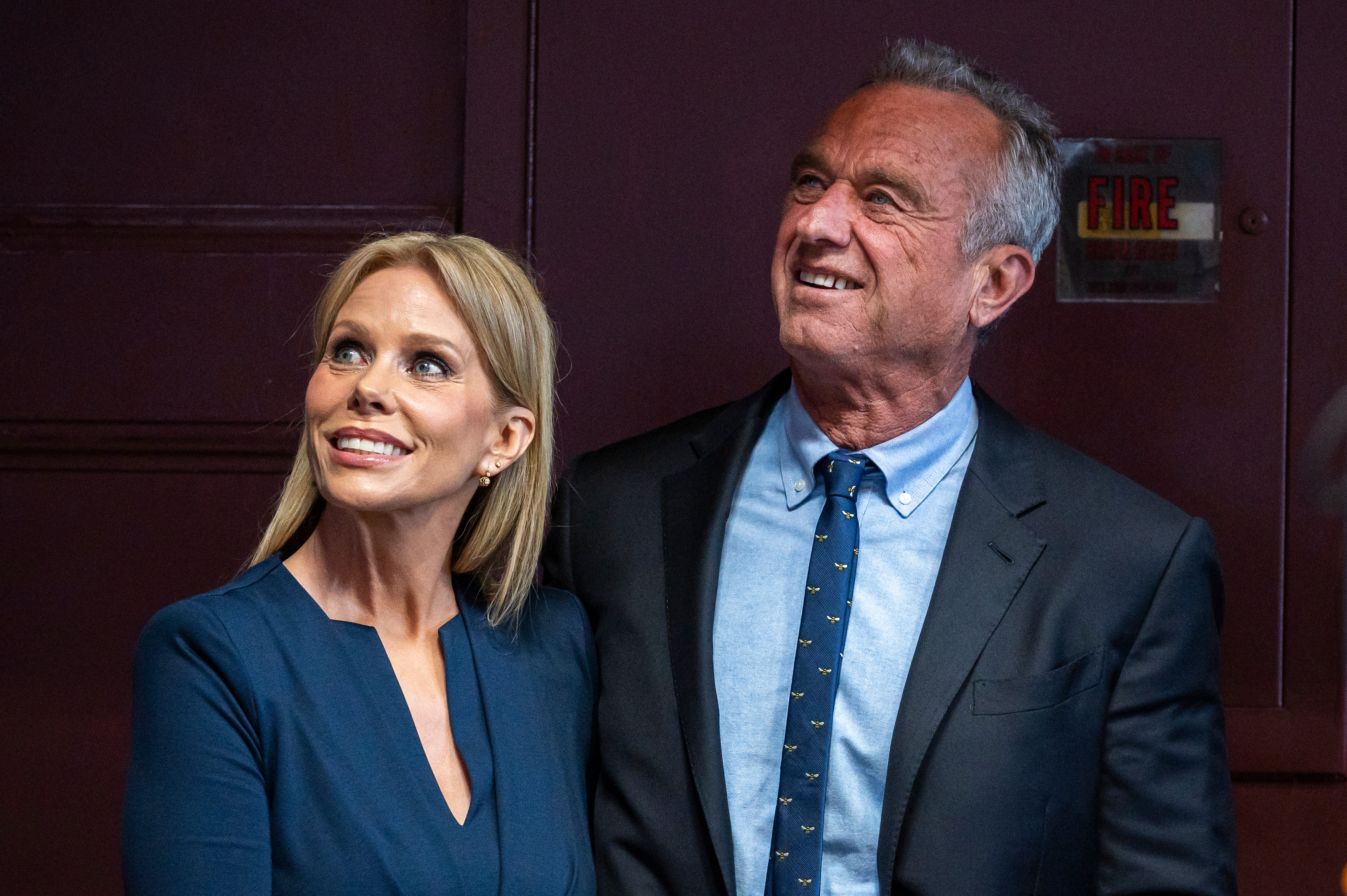 Cheryl Hines and RFK Jr. in LA in California in March 2024