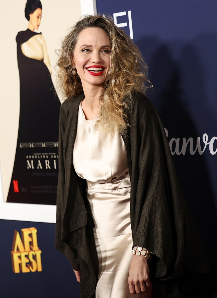 Angelina Jolie arrives at the 2024 AFI Fest premiere of "Maria" 