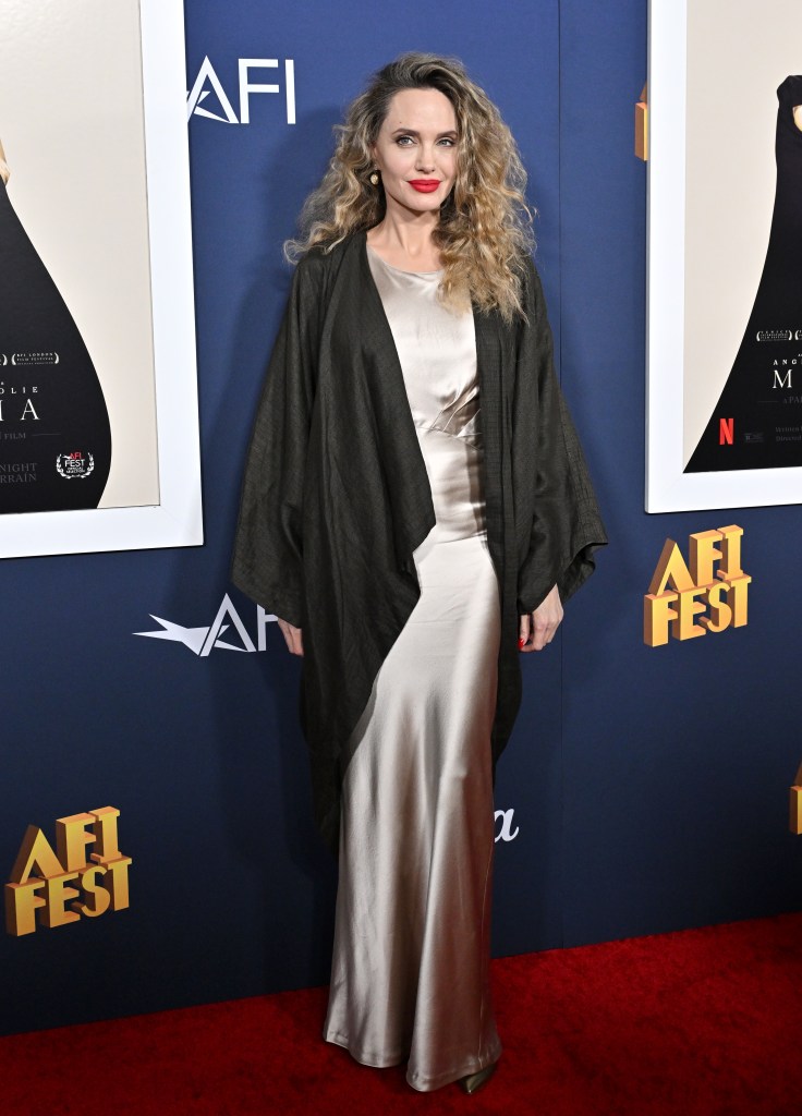 Angelina Jolie arrives at the 2024 AFI Fest premiere of "Maria" 