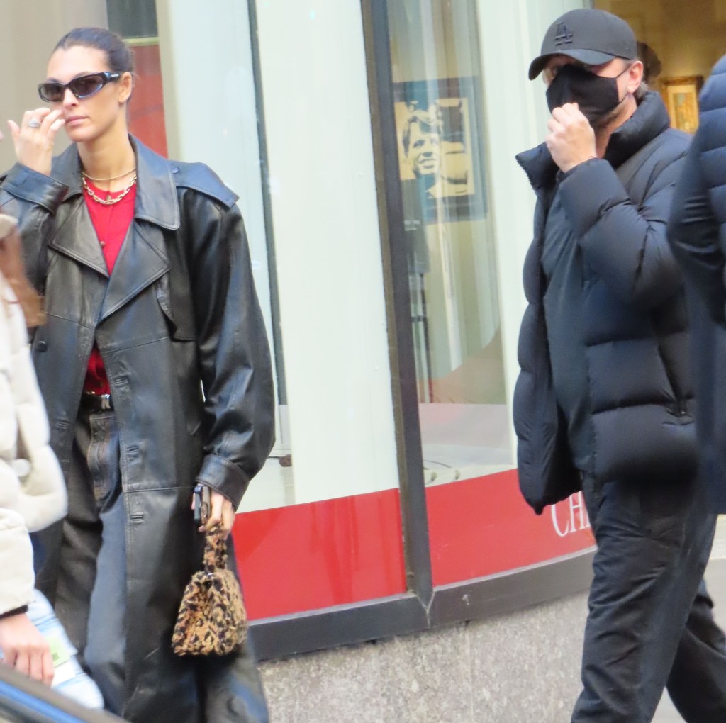 Vittoria Ceretti and Leonardo DiCaprio in New York on Oct. 18. 