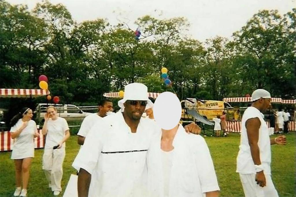 Sean Combs and an alleged victim at his all white party in 1998.