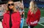 Brittany Mahomes pairs custom red jacket with $4,550 purse at Chiefs vs. Panthers game