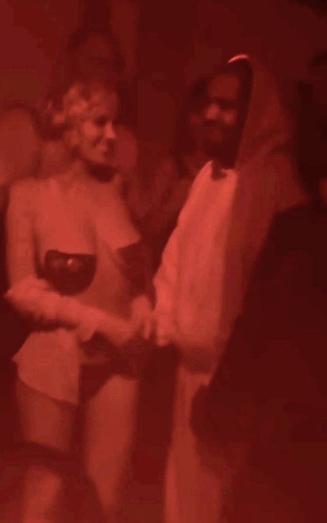 Bianca Censori and Kanye West at a private party in Tokyo with friends on Oct. 30. 